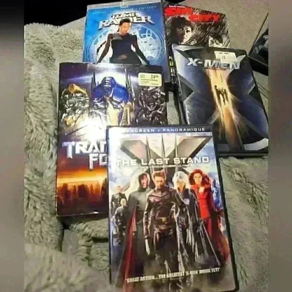 X Men, The last stand, tomb Raider, sin city, transformers DVD Bundle